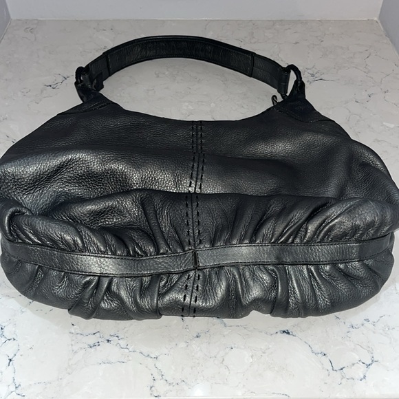 Cole Haan pebbled leather metallic gray Hobo - Picture 5 of 13